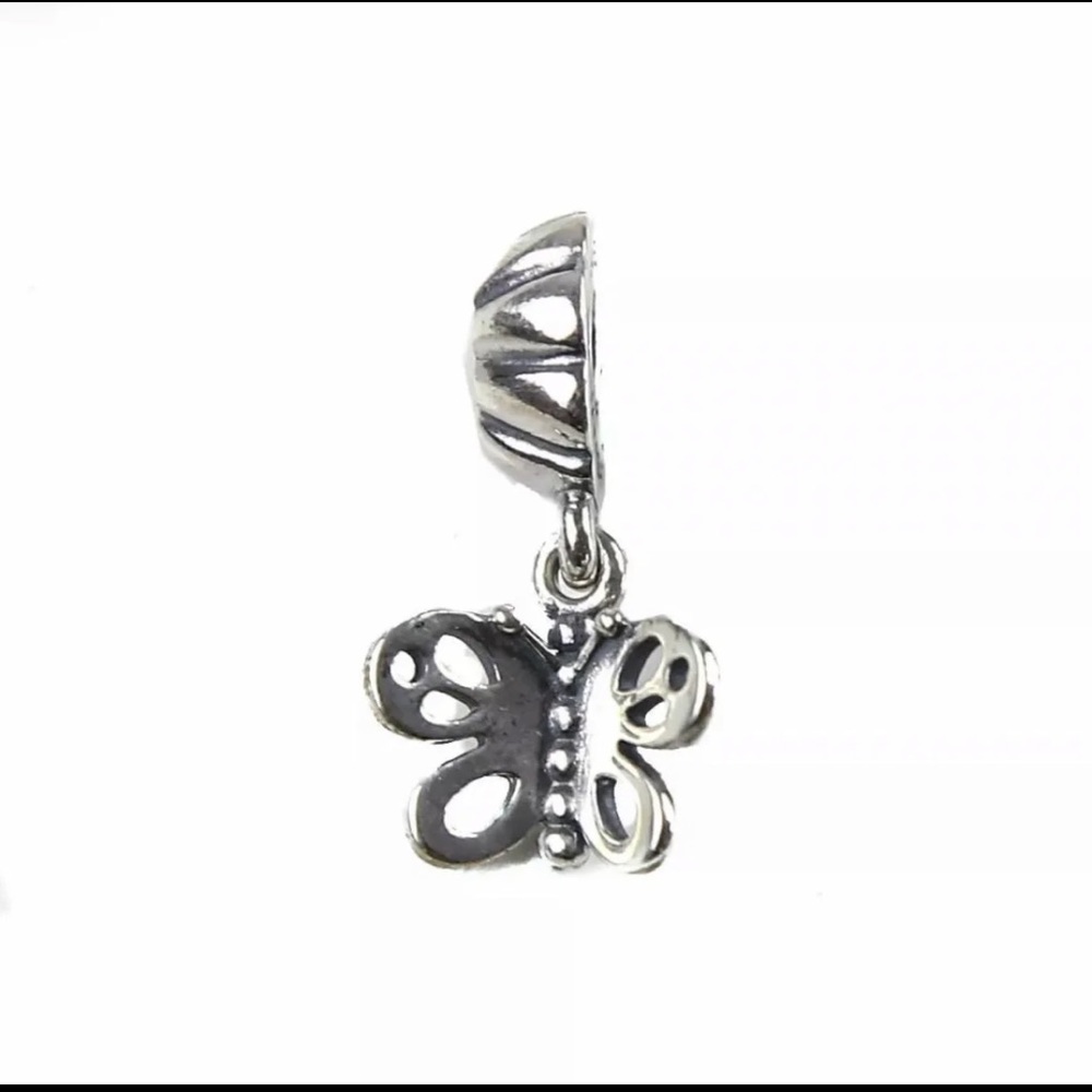 Authentic Pandora 925 Sterling Silver Friends Forever Butterfly Dangle Charm